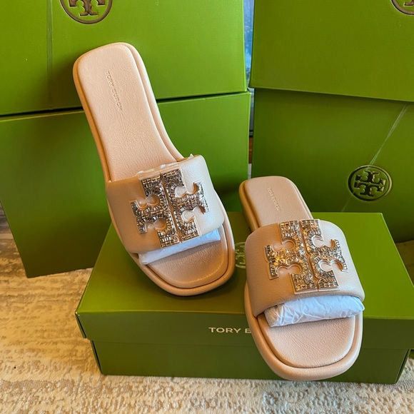 Tory Burch Women’s Double T Deco Slide Sandals